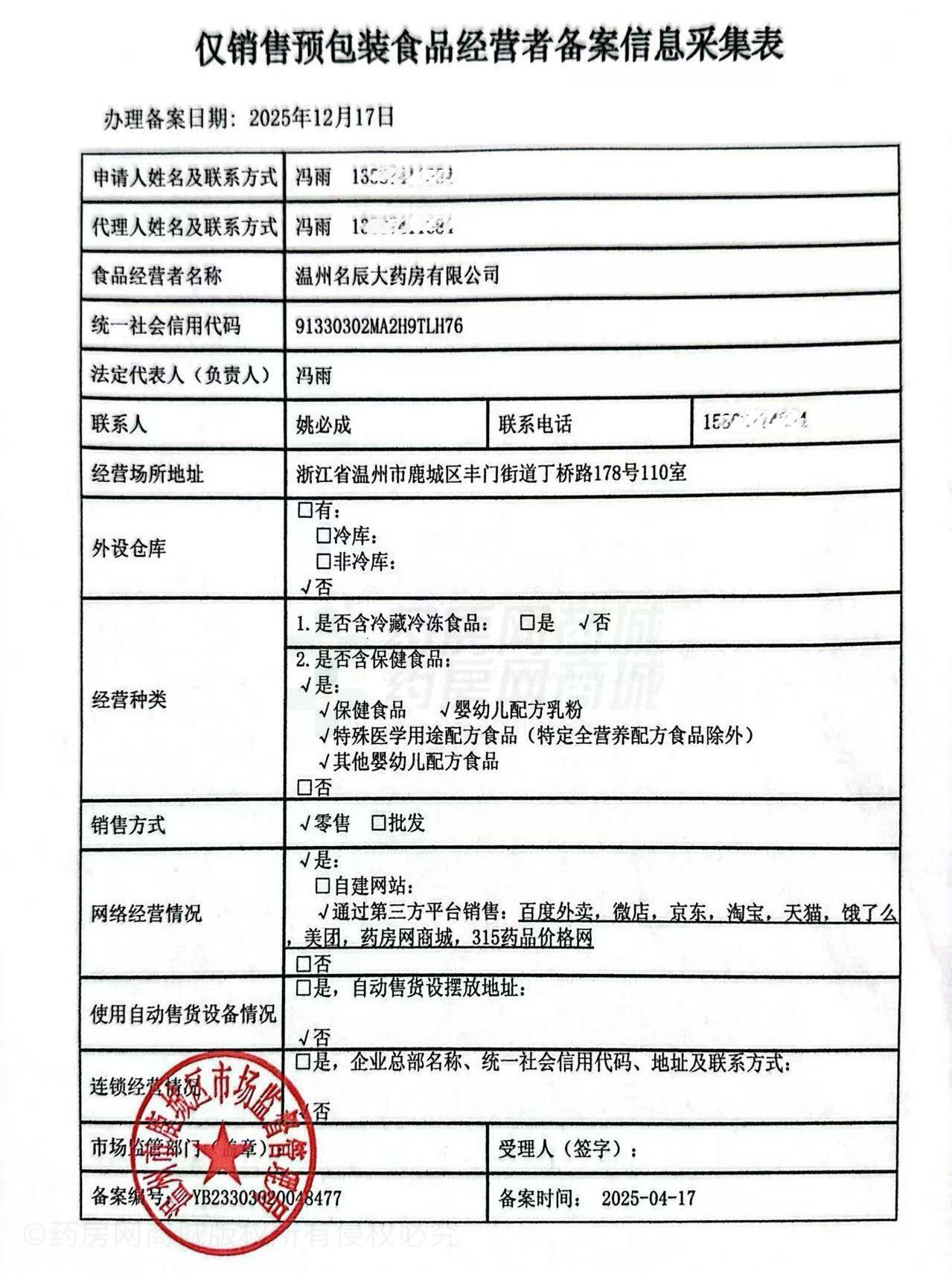 食品經(jīng)營許可證