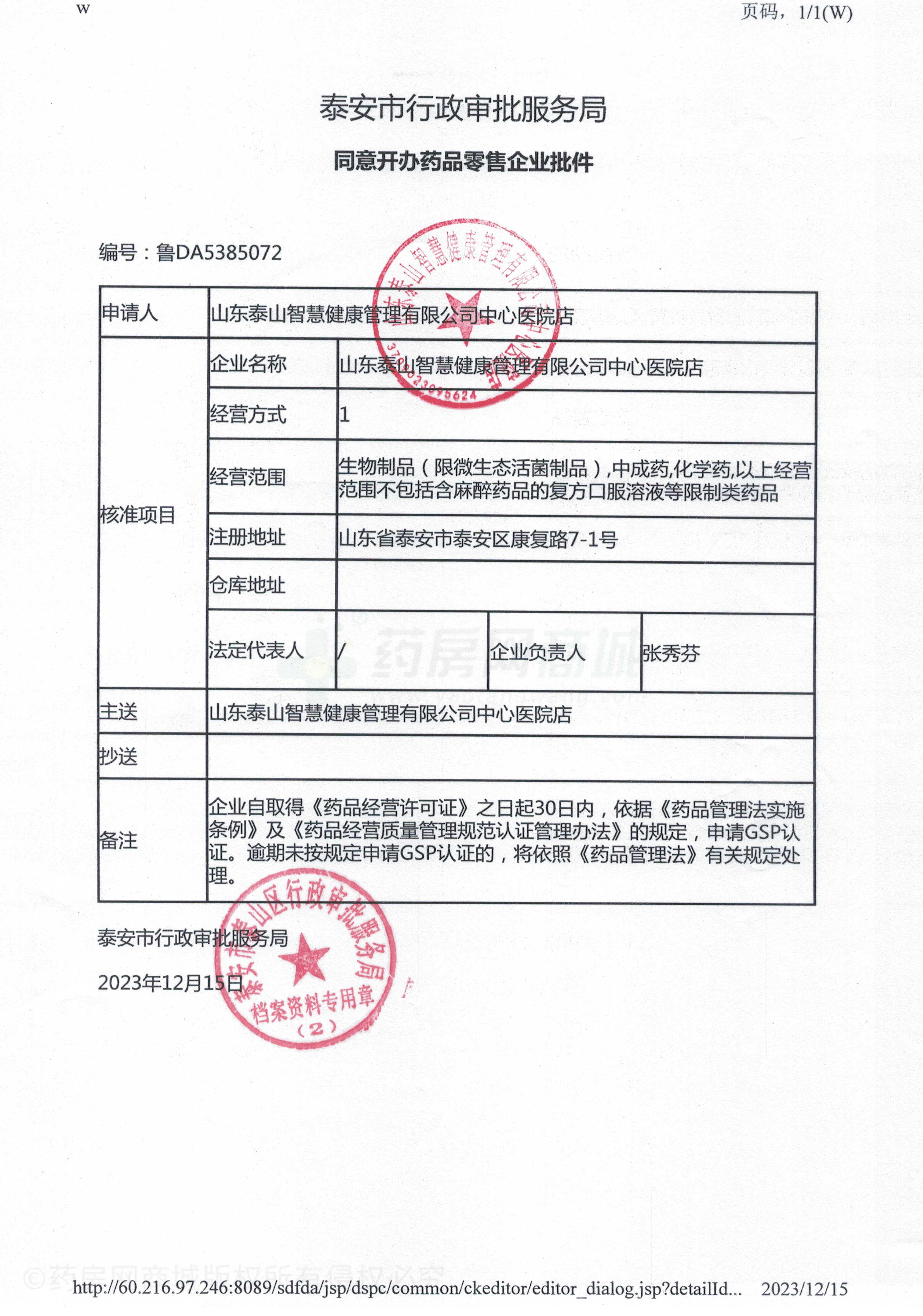 藥品經營許可證