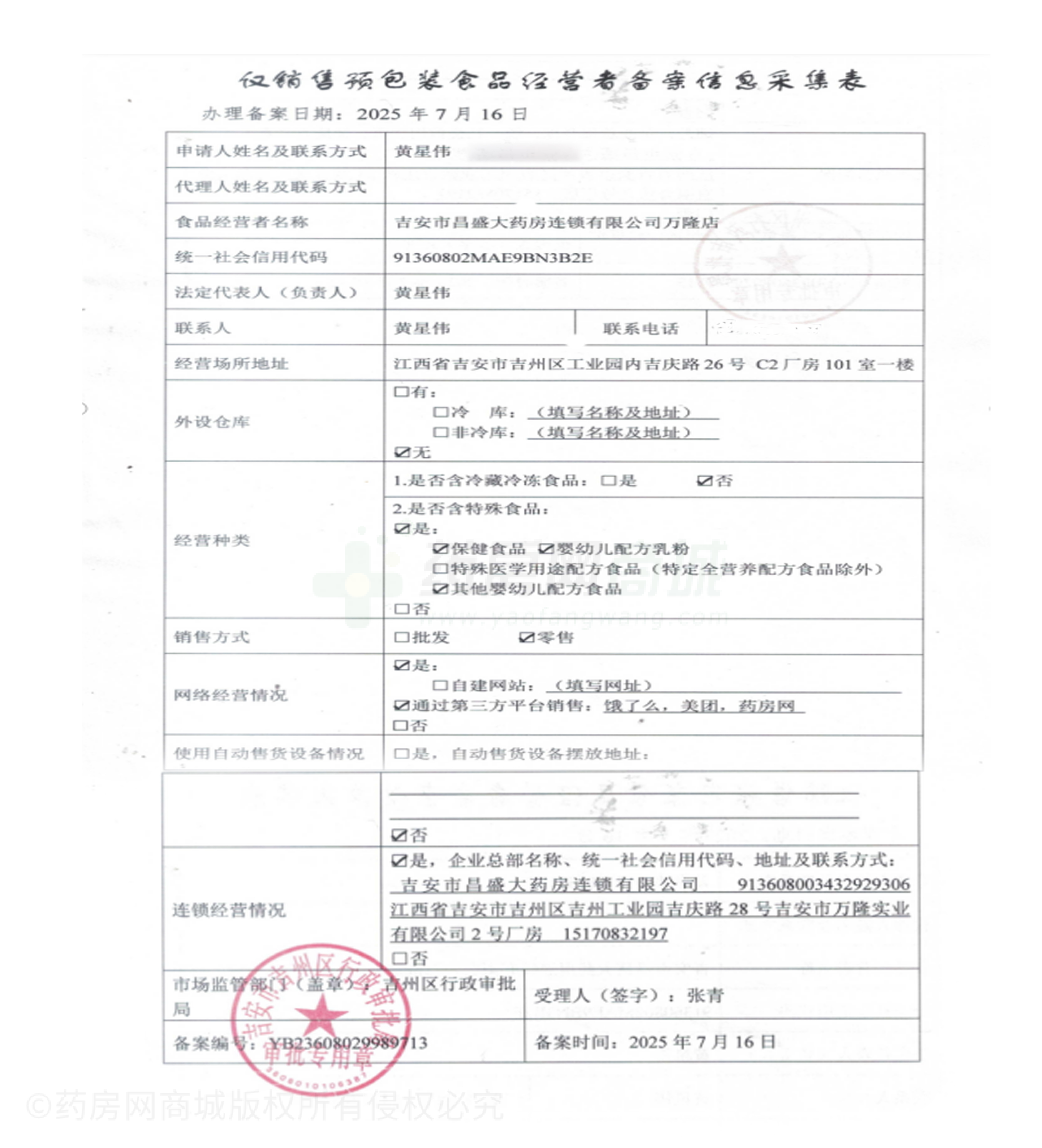 食品經營許可證