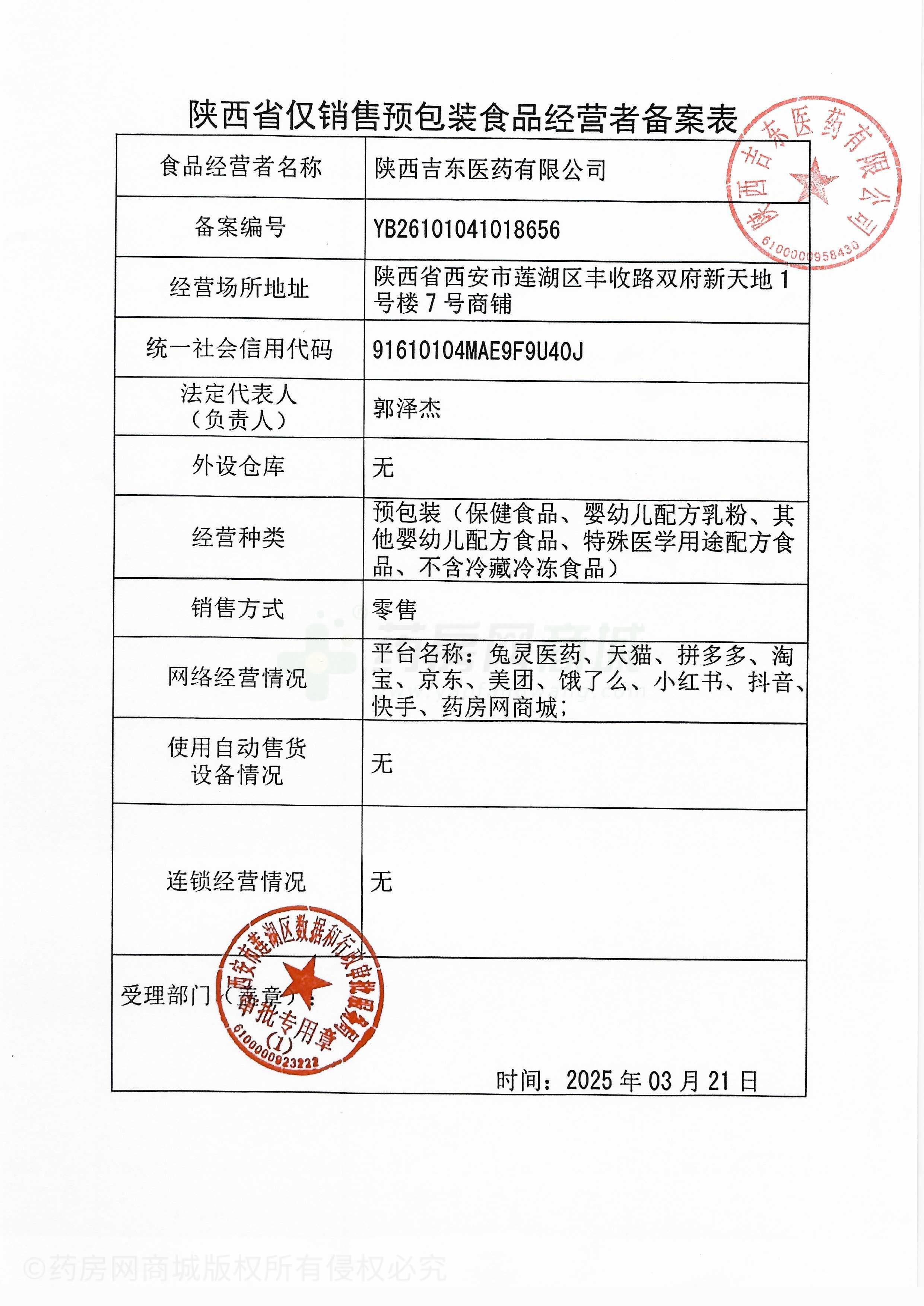 食品經(jīng)營許可證