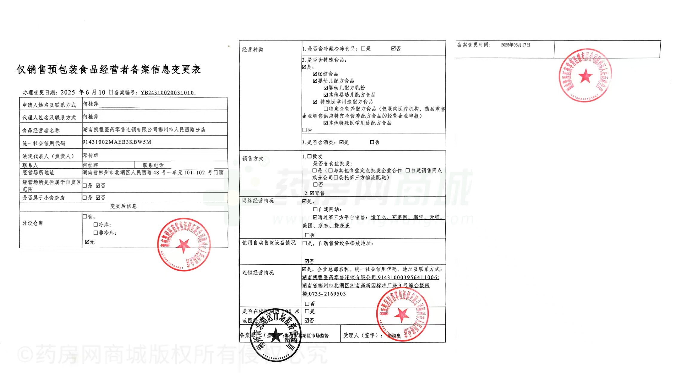 食品經(jīng)營許可證