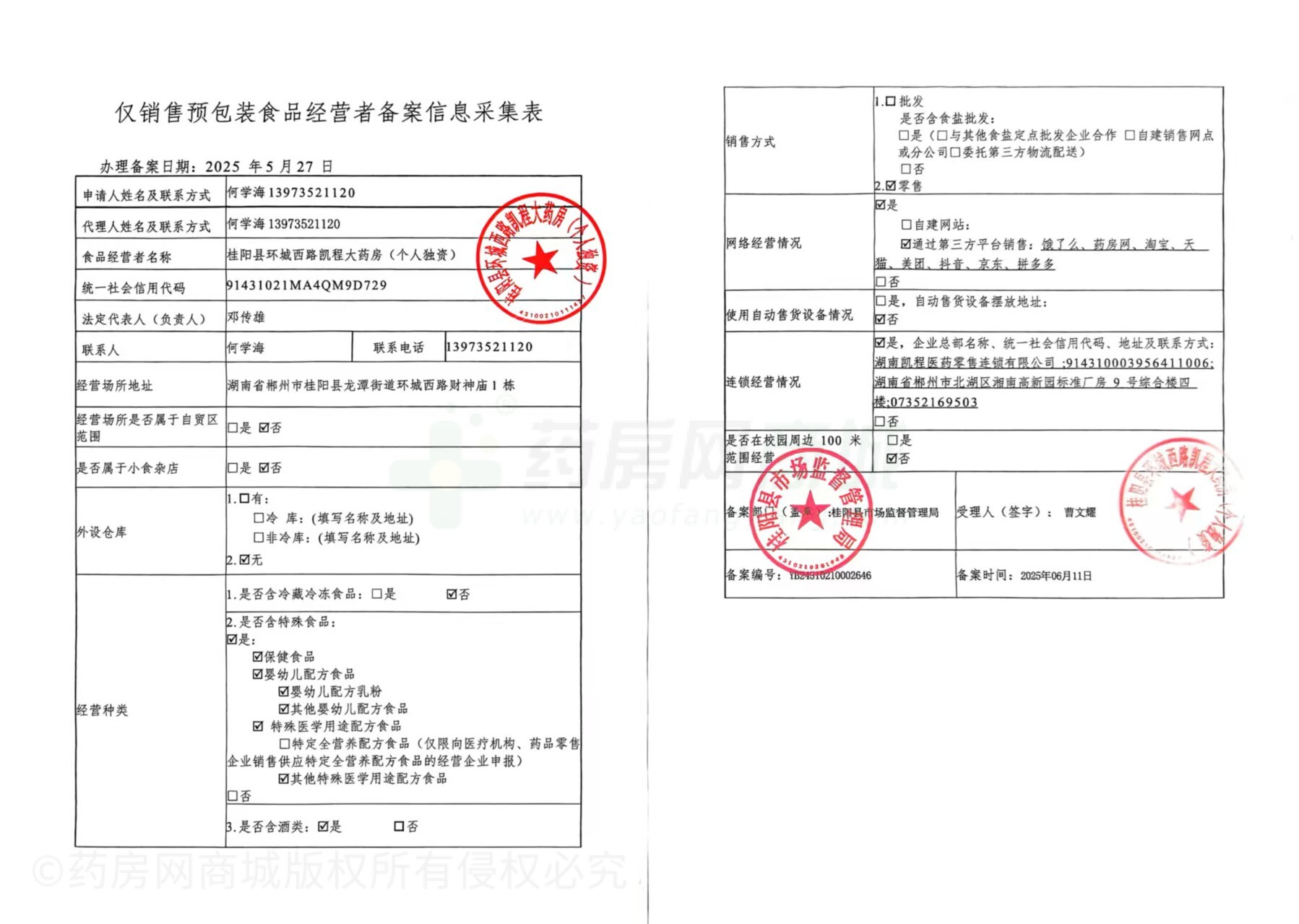 食品經(jīng)營許可證