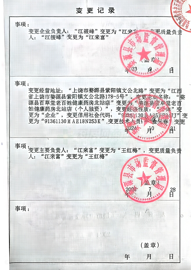 藥品經(jīng)營許可證