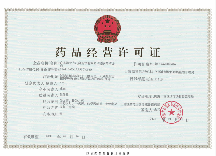 藥品經(jīng)營(yíng)許可證