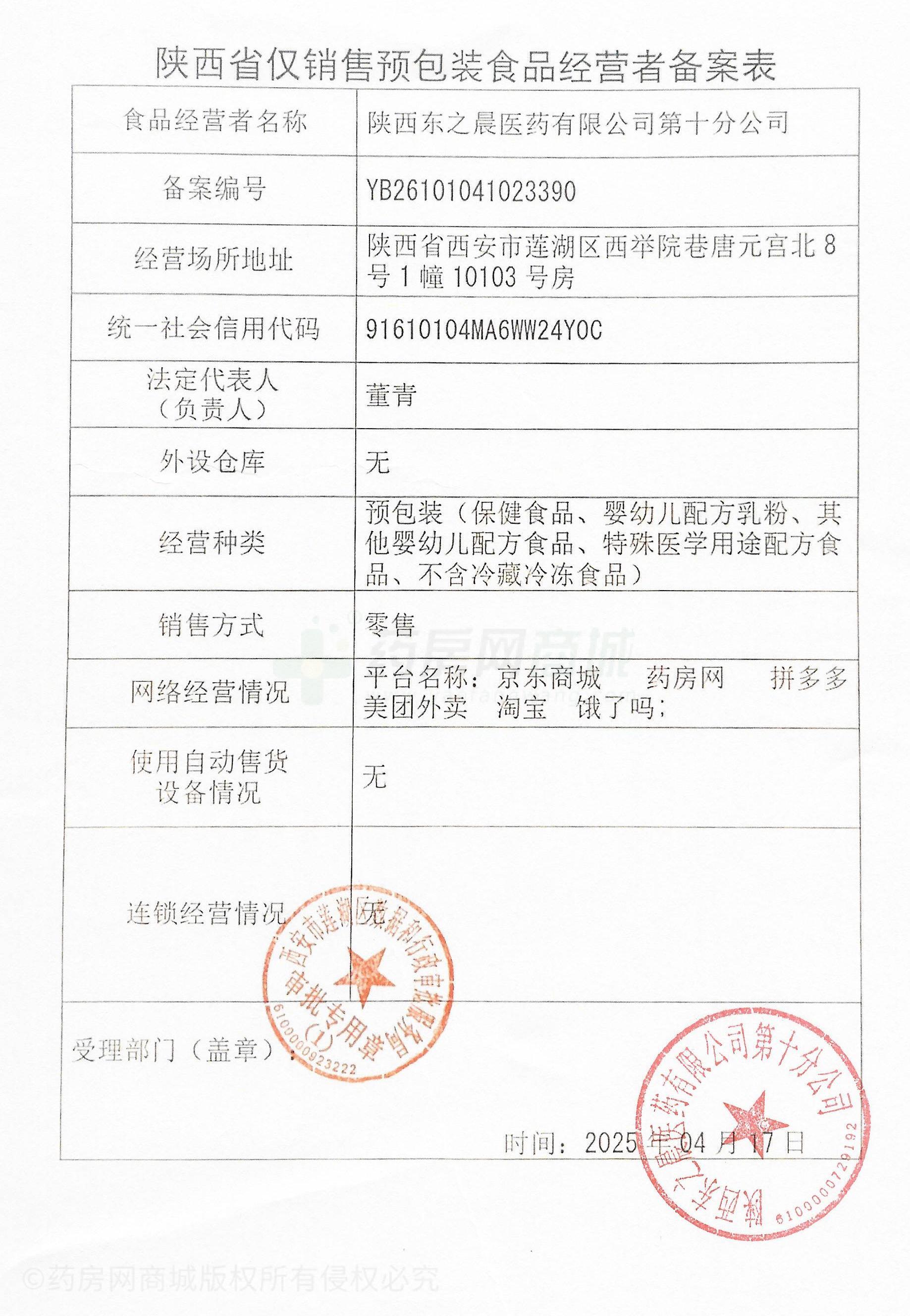 食品經(jīng)營許可證