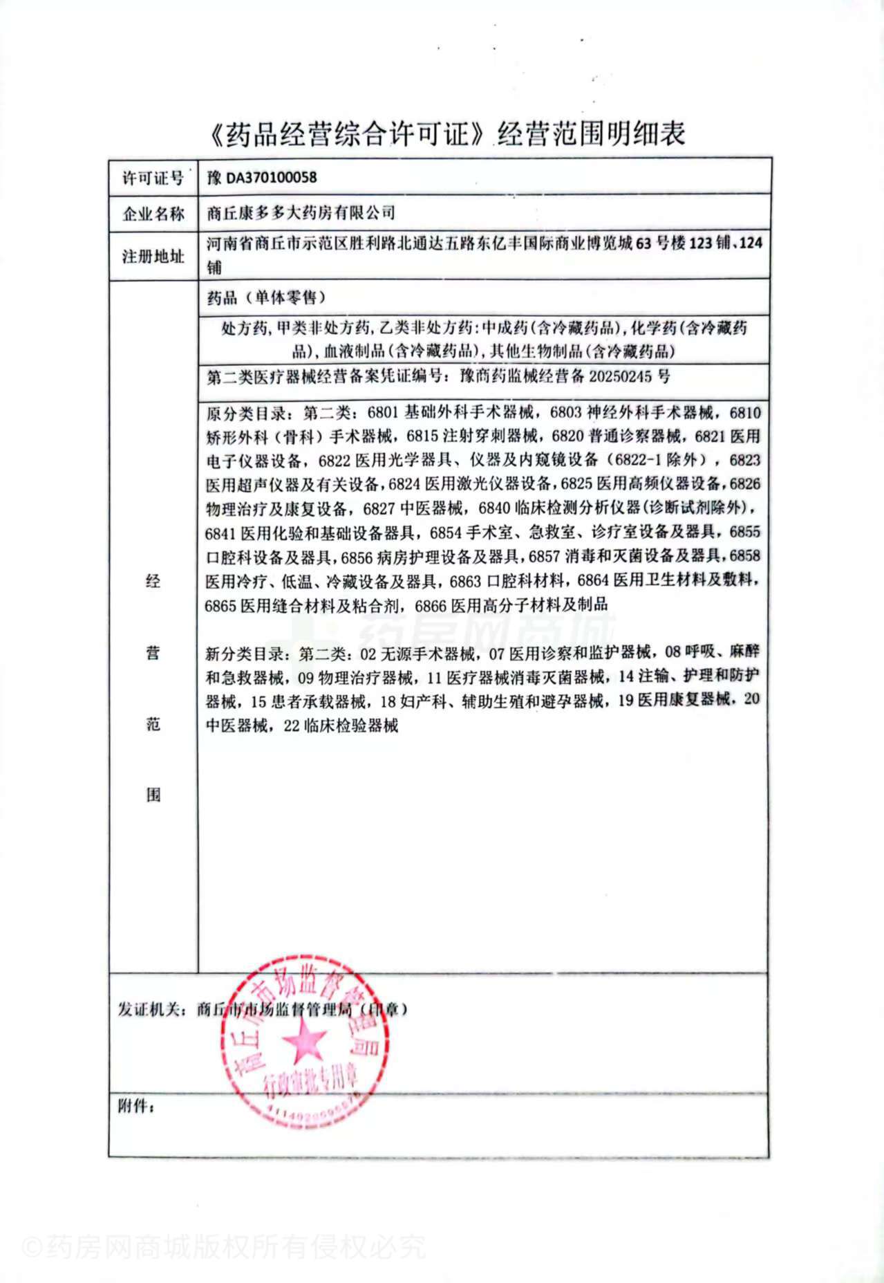 第二類醫(yī)療器械經(jīng)營備案憑證
