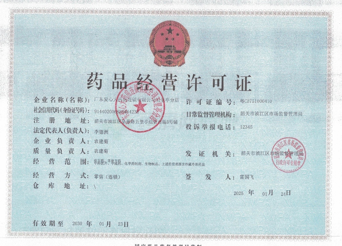 藥品經營許可證