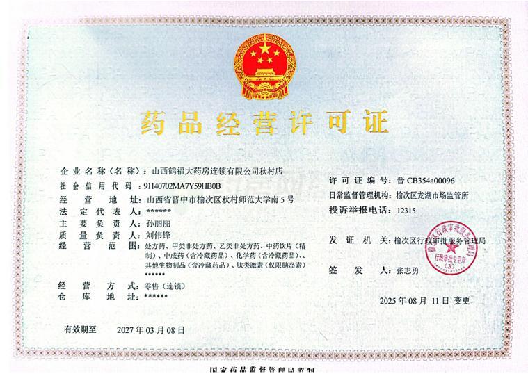 藥品經(jīng)營許可證