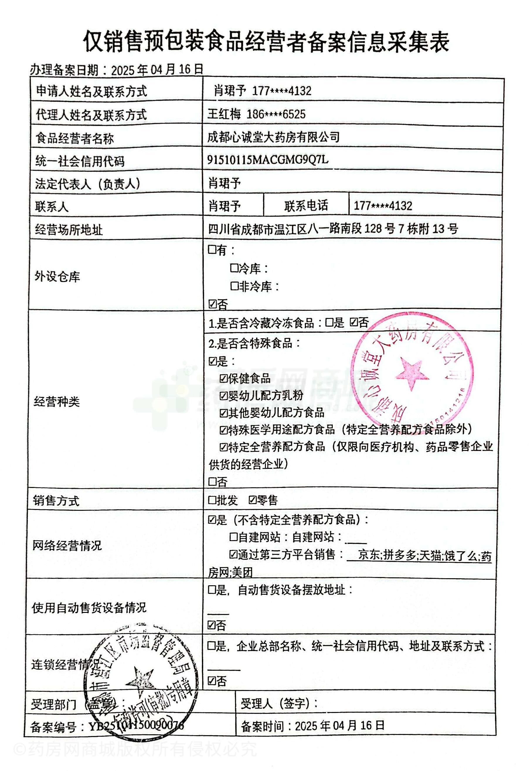食品經營許可證