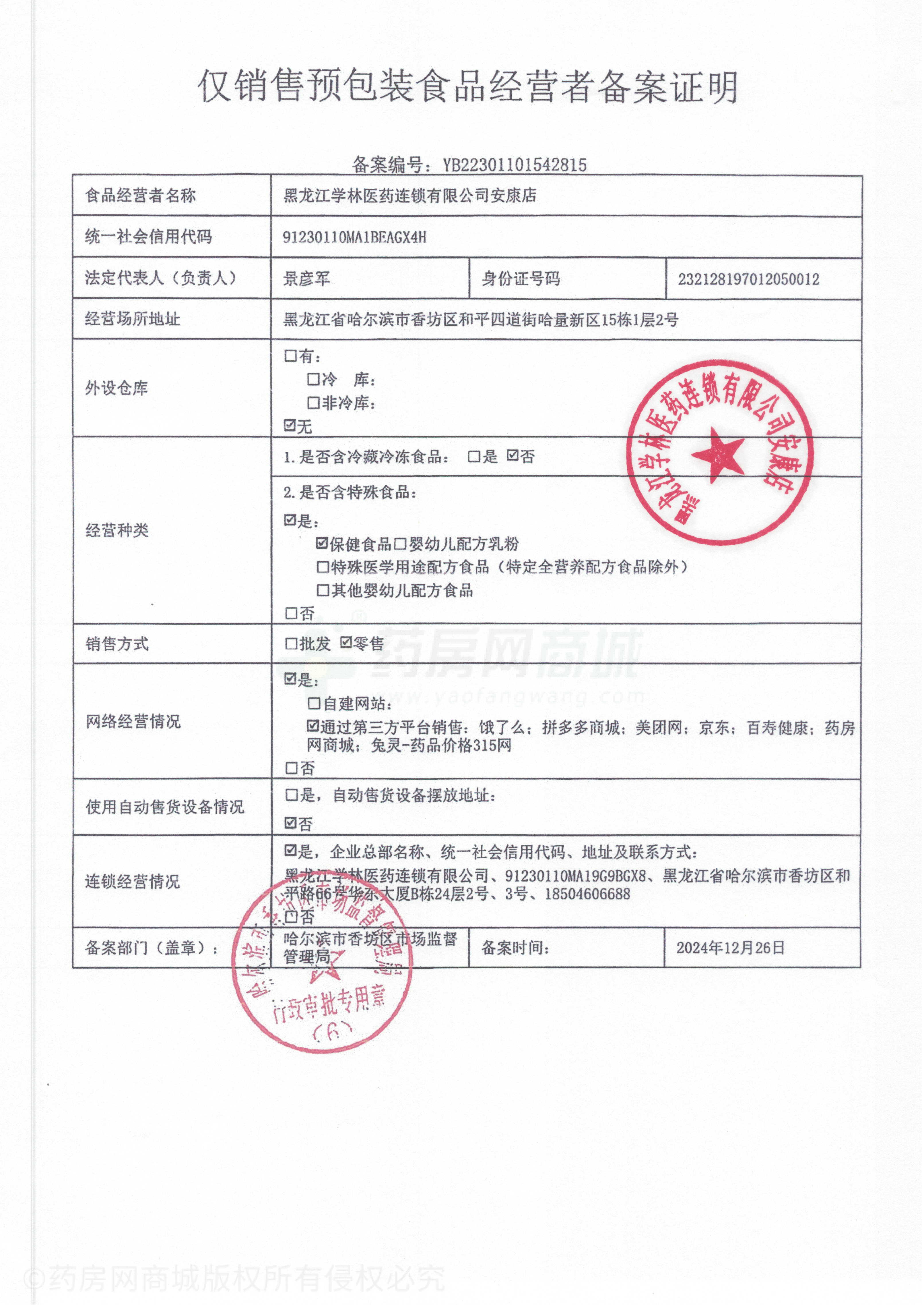 食品經(jīng)營(yíng)許可證