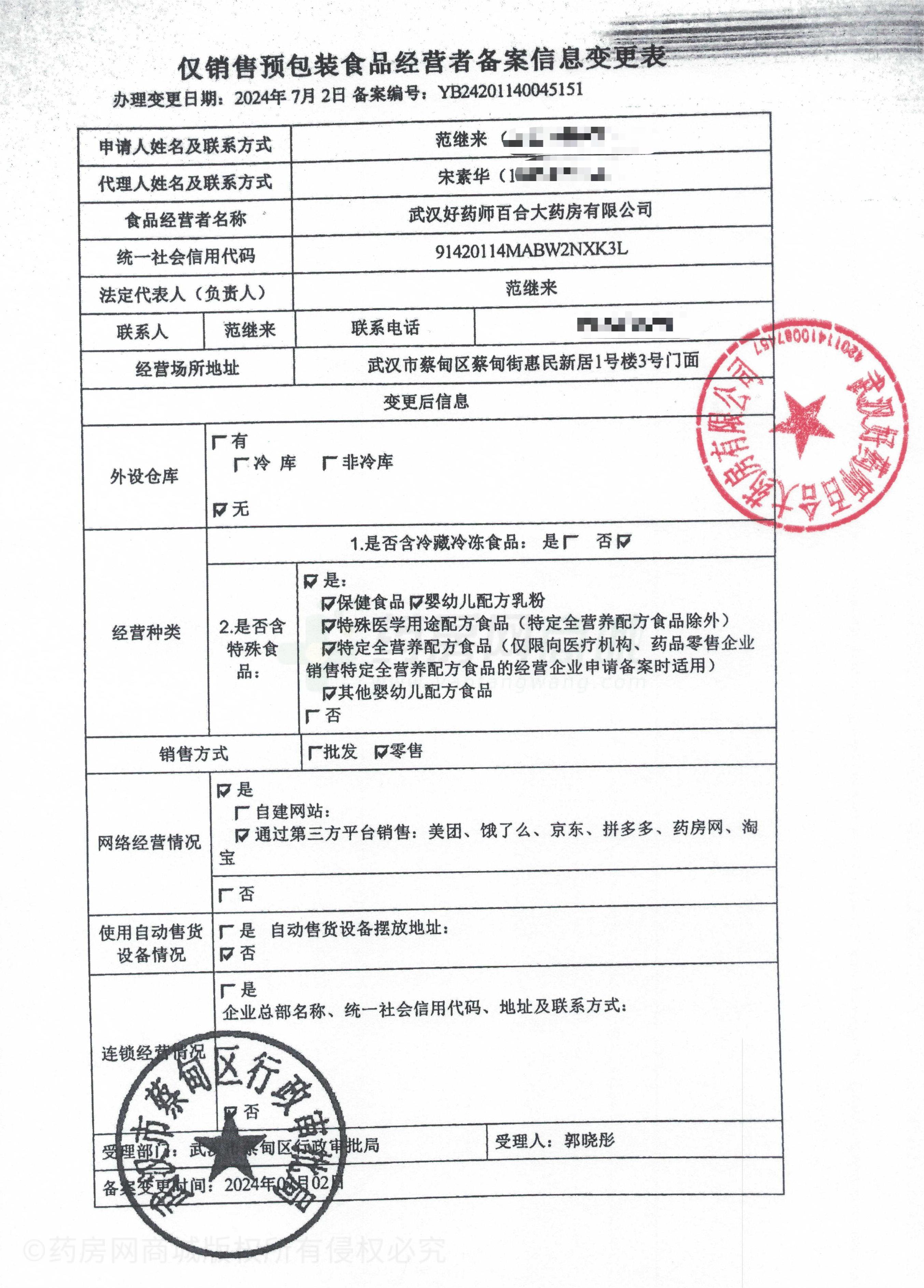 食品經(jīng)營許可證
