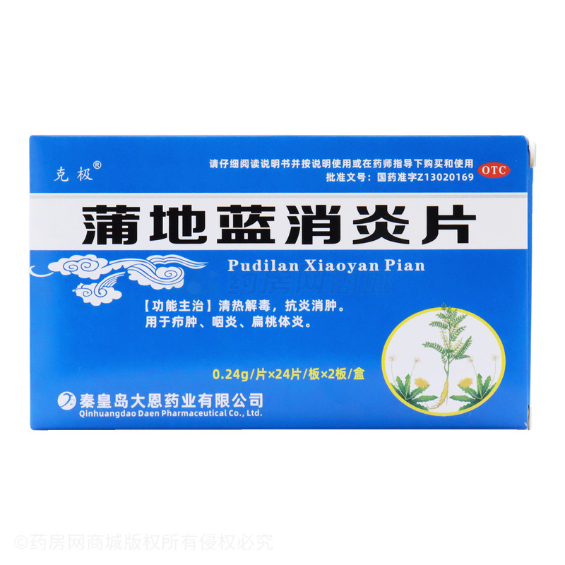 克極 蒲地藍(lán)消炎片 - 秦皇島大恩