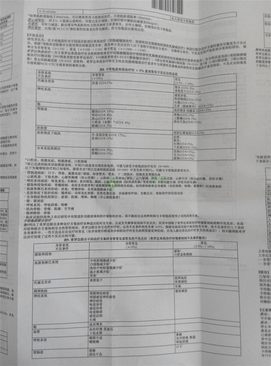 卡培他滨片(希罗达)说明书细节图2