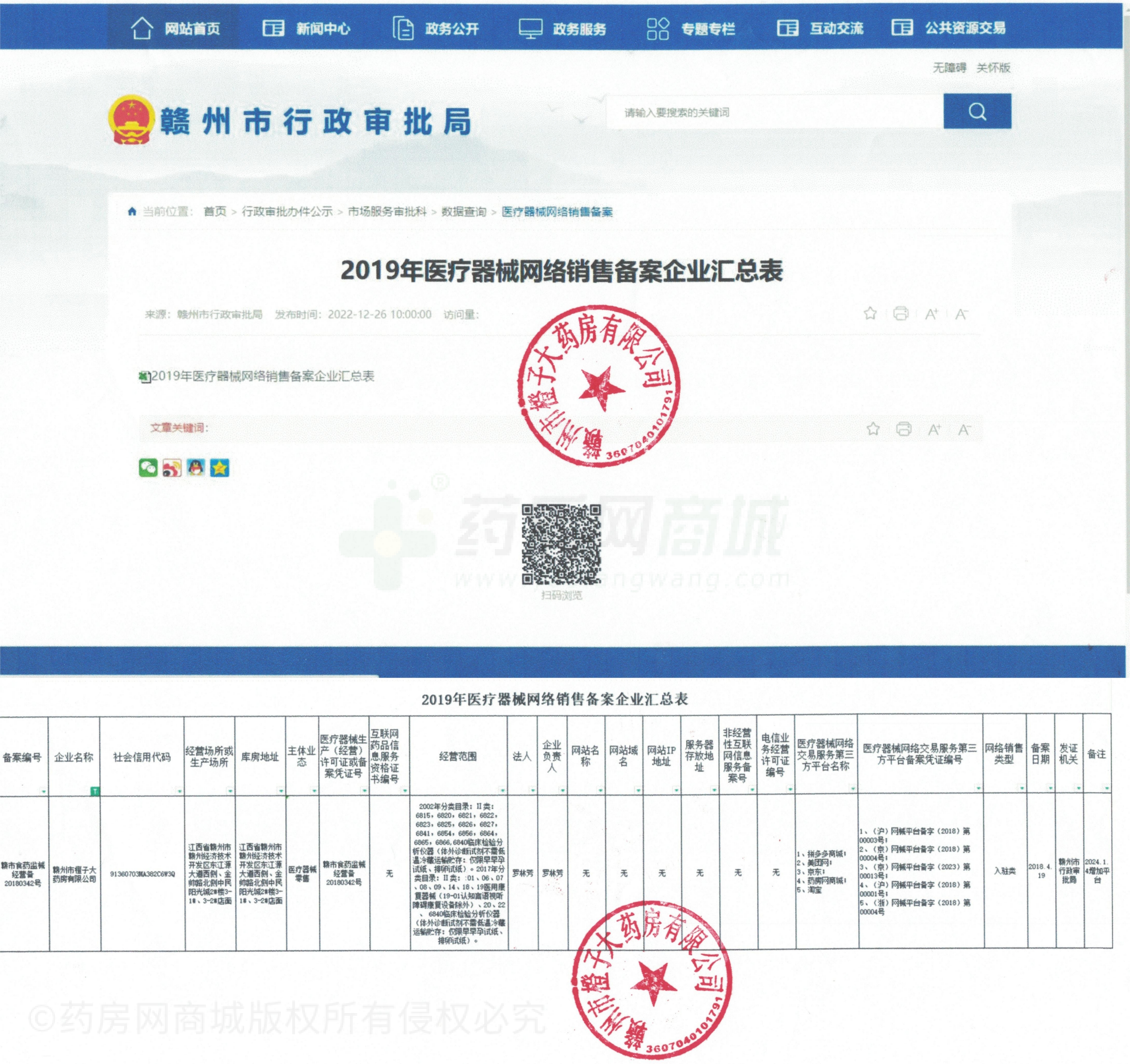 医疗器械网络销售备案证