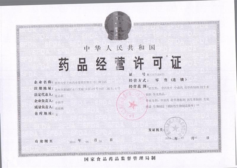 药品经营许可证