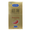 杜蕾斯·热感超薄装·无色透明·有香味·平面型·天然胶乳橡胶避孕套 包装侧面图1