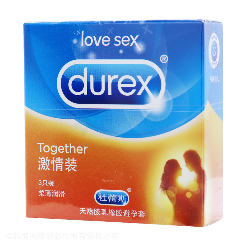 杜蕾斯·激情装·无色透明·有香味·平面型·天然胶乳橡胶避孕套
