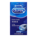 杜蕾斯·双保险装·无色透明·有香味·平面型·天然胶乳橡胶避孕套 包装侧面图1