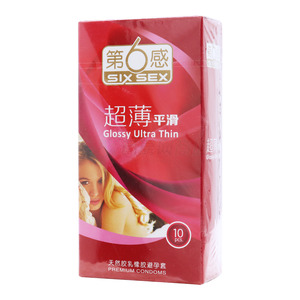 第6感·超薄平滑·光面型·天然橡胶胶乳避孕套(天津中生乳胶有限公司)