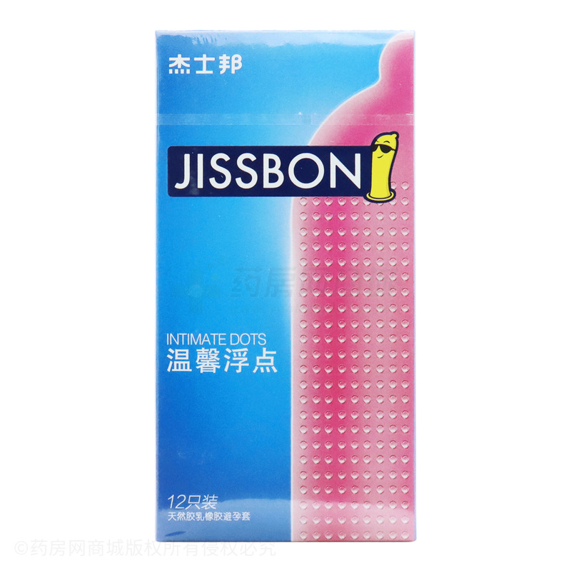 杰士邦·温馨浮点·香蕉香味·颗粒型·天然胶乳橡胶避孕套 - 素瑞特斯