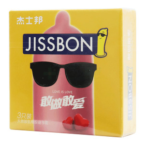 杰士邦·敢做敢爱·粉红色·光面型·天然胶乳橡胶避孕套(素瑞特斯有限公司)