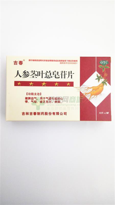 人参茎叶皂苷片 - 吉林吉春